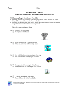 Third Grade Assessment and Probability Assessment