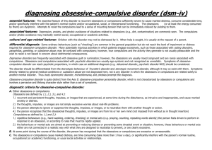 OCD diagnosis & prevalence