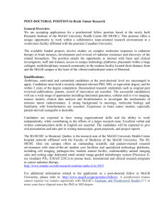 POST-DOCTORAL POSITION In Brain Tumor Research