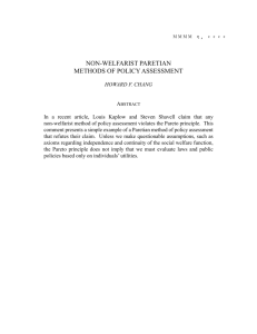 Howard F. Chang, Non-Welfarist Paretian: Methods of