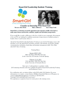 Smart-Girl Leadership Institute Training