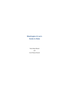 W&L Guide to Stata - The Washington and Lee University Library