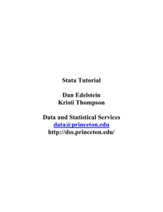 Stata - Data and Statistical Services