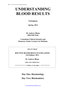 Blood Results Flyer