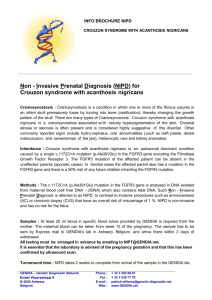 Info Brochure NIPD for Crouzon Syndrome with Acanthosis