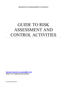 GUIDE TO RISK ASSESSMENT AND CONTROL ACTIVITIES