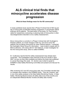 ALS clinical trial finds that minocycline accelerates disease