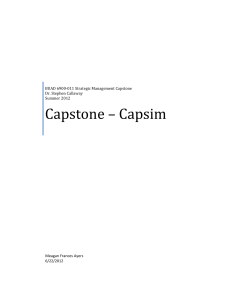 Capstone – Capsim - meaganfrancesmba