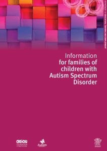 Information for families of children with ASD