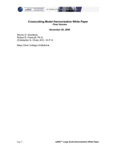 Large Scale Harmonization White Paper