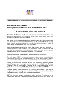 Press release template - the Global initiative for chronic Obstructive