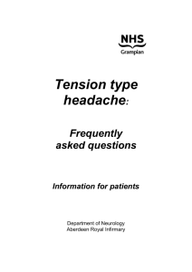 What is a tension type headache?