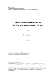 Estimation of Growth Functions for the Norwegian Spring