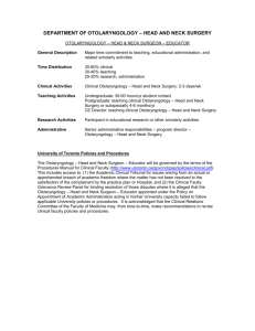Otolaryngology HNS - Educator Job Description