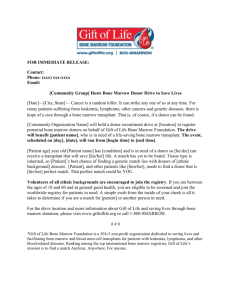 Press Release for Community Drive for Patient