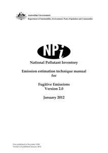 National Pollutant Inventory Emission estimation technique manual