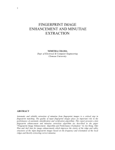 fingerprint minutiae extraction - College of Engineering and Science