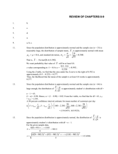 Review Ch 8 to 9 Solutions