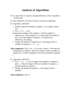 Chapter 8 Analysis of Algorithms