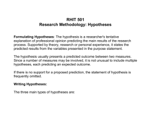 Levels of Hypotheses