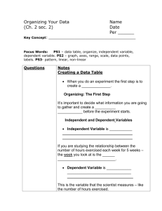 Ch. 2 Sec. 2 Organizing Data Notes (template)