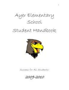 ayer elementary handbook and student code of conduct