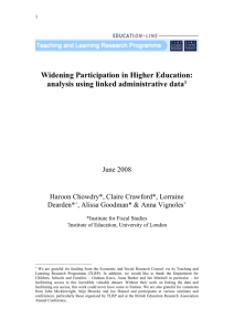 Understanding the determinants of participation in higher education