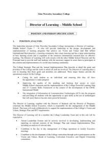 Director of Learning – Middle School