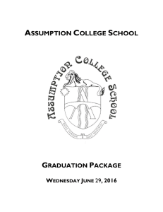 2016 Graduation Package - Assumption College School