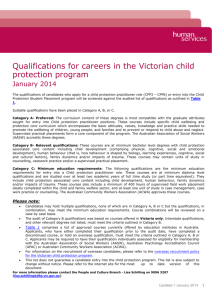 Guidelines on Child Protection Qualifications