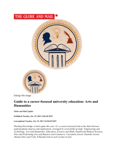 Guide to a career-focused university education: Arts and Humanities