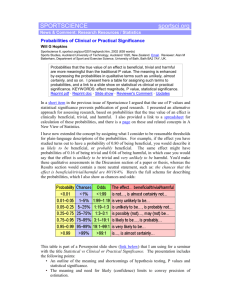 Probabilities of Clinical or Practical Significance