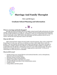 What is a marriage and family therapist