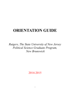 orientation guide - Department of Political Science