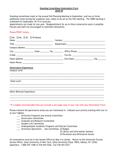 Standing Committees Nomination Form