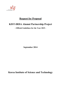 RFP-2015 - KIST International R&D Academy