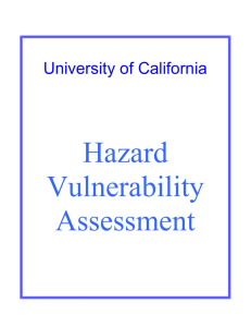 University of California Hazard Vulnerability Assessment DOC