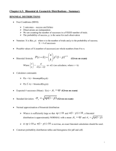 Chapter 8: Binomial & Geometric Distributions