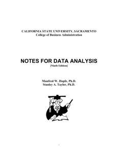 notes for data analysis - California State University, Sacramento