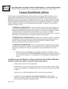 Course Enrollment Advice
