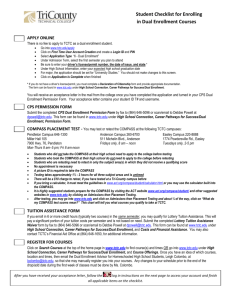 dual enrollment checklist for homeschoolers - Tri