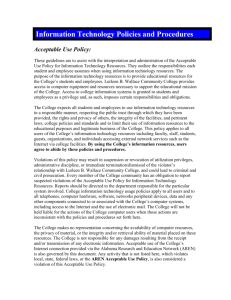 Information Technology Policies and Procedures