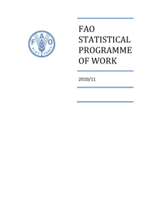 fao statistical programme - Food and Agriculture Organization of the