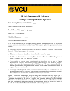 Visiting Scholar Agreement - VCU Office of Research and Innovation