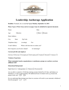Leadership Anchorage Application