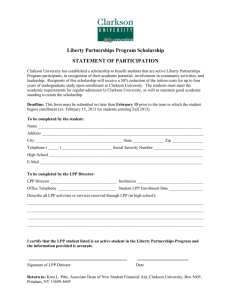 Liberty Partnership Program Scholarship