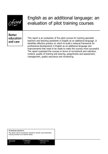 an evaluation of pilot training courses