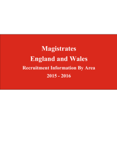 Magistrates` advisory committee: recruitment information