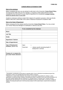extension to career break form