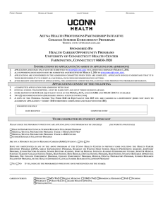 Health Careers Programs - University of Connecticut School of